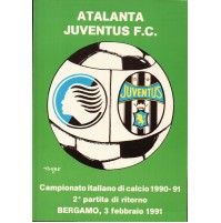 CARTOLINA SPORT ATALANTA - JUVENTUS F.C CAMPIONATO DI CALCIO 1990-91 C6-369