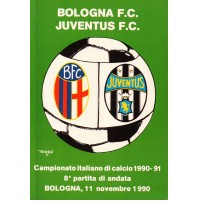 CARTOLINA SPORT BOLOGNA F.C. - JUVENTUS F.C. CAMPIONATO DI CALCIO 1990-91 C6-347