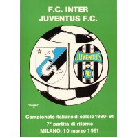CARTOLINA SPORT F.C. INTER - JUVENTUS F.C CAMPIONATO DI CALCIO 1990-91 C6-366