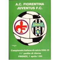 CARTOLINA SPORT FIORENTINA - JUVENTUS F.C CAMPIONATO DI CALCIO 1990-91 C6-373