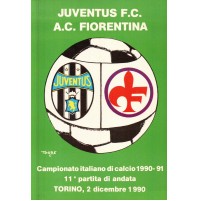 CARTOLINA SPORT JUVENTUS F.C - FIORENTINA CAMPIONATO DI CALCIO 1990-91 C6-350