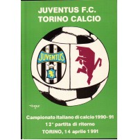 CARTOLINA SPORT JUVENTUS F.C - TORINO CALCIO CAMPIONATO DI CALCIO 1990-91 C6-359