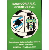 CARTOLINA SPORT SAMPDORIA U.C - JUVENTUS F.C CAMPIONATO DI CALCIO 1990-91 C6-368
