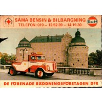 CARTOLINA Såma Bensin & Bilbärgning - GULF - OREBRO SWEDEN 