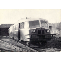 CARTOLINA - TRENO FERROVIA - AUTOCAR sur rail - VERNEY 1947 - TRANSVAP