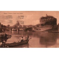 CARTOLINA VG 1917 - ROMA TEVERE E CASTEL SANT'ANGELO