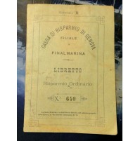 CASSA DI RISPARMIO DI GENOVA FILIALE DI FINALMARINA FINALE LIGURE 1919