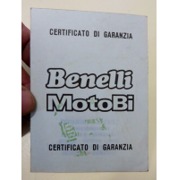 CERTIFICATO DI GARANZIA BENELLI MotoBi - S50 - 1988