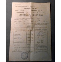 CERTIFICATO DI STUDIO - PAGELLA DEL 1951 ARGENTA / FERRARA - SCUOLA PUBBLICA 