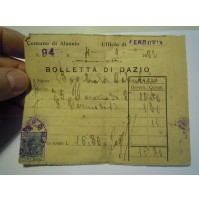 COMUNE DI ALASSIO BOLLETTA DI DAZIO FERROVIARIO - 1922 - C11-526