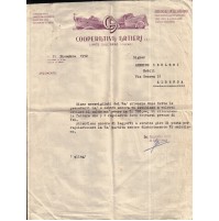COOPERATIVA ARTIERI - LIMITE SULL'ARNO FIRENZE - 1952 SOLLECITO PAGAMENTO C9-154