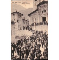 Cartolina DI ENTRACQUE CUNEO CHIESA E CANONICA 1931 C4-819