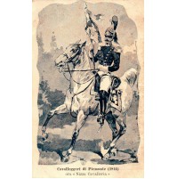 Cartolina Militare CAVALLEGGERI DI PIEMONTE ORA NIZZA CAVALLERIA 