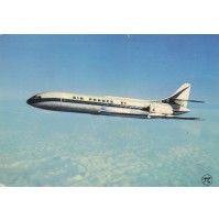Cartolina Postale Aereo Sud Aviation Caravelle Air France Viaggiata Albenga
