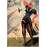  Cartolina Postale Illustrata Burattin - Viaggiata 1941 Regia Aeronatica