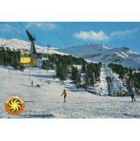 Cartolina Postale Vintage Bormio 2000 Sciovia Funivia Neve Viaggiata 1970