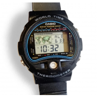 Casio World Time Thermometer Vintage 100M Funzionante Raro Anni 80/90