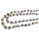 Collana lunga composta da perline azzurre multicolore stile vintage artigianale