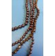 Collana multicascata con perle marroni bronzo e cristalli eleganti