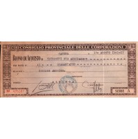 Consiglio Provinciale Corporazioni DI SAVONA Buono acquisto AGOSTO 1942 11-137