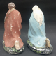 Coppia statuinte del presepe in gesso - Giuseppe e Maria - Altezza : 14 Cm