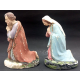 Coppia statuinte del presepe in gesso - Giuseppe e Maria - Altezza : 14 Cm