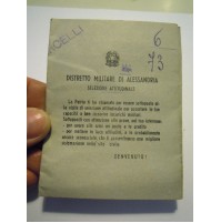 DISTR. MILITARE ALESSANDRIA SEL.NE ATTITUDINALE - ESERCITO ITALIANO 1960 C11-603