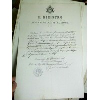 DOC. MIN. PUBBLICA ISTRUZIONE 1886 INSEGNANTE REGIA UNIVERSITA GENOVA