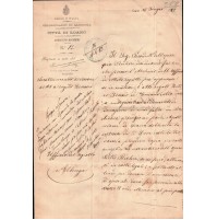DOCUMENTO DEL 1883 - ISTITUTO RICHERI LOANO X UFF. REGISTRO DI ALBENGA + BOLLO