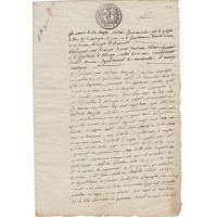 DOCUMENTO NOTARILE IN FRANCESE REDATTO AD ALBENGA SAVONA NEL 1816 SOLDI 5 8-69