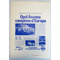 DOCUMENTO RALLY - OPEL ASCONA CAMPIONE D'EUROPA - CARTINA ED ELENCO ISCRITTI -