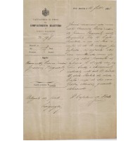 Documento Storico 1892 Capitaneria di Porto Maurizio Amoretti Teresa Graneris
