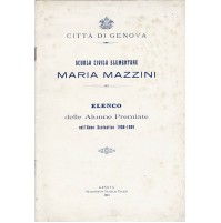 ELENCO ALUNNE PREMIATE SCUOLA ELEMENTARE MARIA MAZZINI GENOVA 1908 10BIS-9