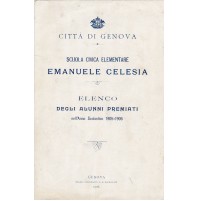 ELENCO ALUNNI PREMIATI SCUOLA ELEMENTARE EMANUELE CELESIA GENOVA 1905 10BIS-10