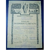 ESERCITO ITALIANO 4° REGGIMENTO ALPINI - FOGLIO DI CONGEDO ILLIMITATO - 1958 - 