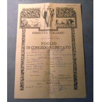 ESERCITO ITALIANO - FOGLIO DI CONGEDO ILLIMITATO ALBENGA 1963 - 