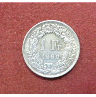 EUROPA - SVIZZERA 1 Francs Franchi 1960 - ARGENTO