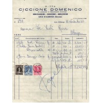FATTURA CICCIONE DOMENICO - ANNO 1967 - LECA D'ALBENGA - 