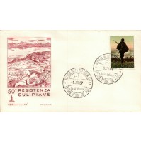 FDC 50° RESISTENZA SUL PIAVE - NERVESA DELLA BATTAGLIA 1967 - WWI GRANDE GUERRA