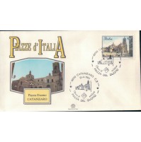 FDC ITALIA PRIMO GIORNO DI EMISSIONE 1989 PIAZZA DUOMO CATANZARO 7-76