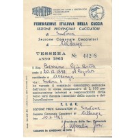 FEDERAZIONE ITALIANA DELLA CACCIA CACCIATORI SEZIONE DI ALBENGA - 1963