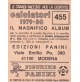 FIGURINA STICKER SCUDETTO SAMPDORIA N° 455 CALCIATORI PANINI 1979-80 / VELINA