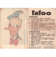FIGURINA TATOO 1980 - NUOVA CON VELINA - PAPERINO WALT DISNEY