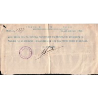 FOGLIETTO CON SCRITTA E FIRMA DEL SINDACO DI ONZO - 23 GENNAIO 1948 C10-854