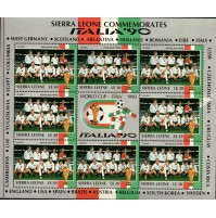 FOGLIETTO FRANCOBOLLI SIERRA LEONE COMMEMORATES - ITALIA '90 WORLD CUP - AUSTRIA