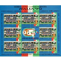 FOGLIETTO SIERRA LEONE COMMEMORATES - ITALIA '90 WORLD CUP - ITALIA ITALY
