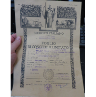 FOGLIO DI CONGEDO ILLIMITATO SAVONA - 1959 -
