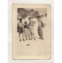FOTO ALPINISTI AMICI IN MONTAGNA ALPINISMO SCI SCIATORI SCIISMO - 1930ca -
