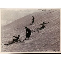 FOTO ANNI 30 - GRUPPO DI AMICI SULLA NEVE - 1938 -