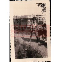 FOTO ANNI '40 - BAMBINI CON CANE IN VILLA AD ALASSIO -  C8-575